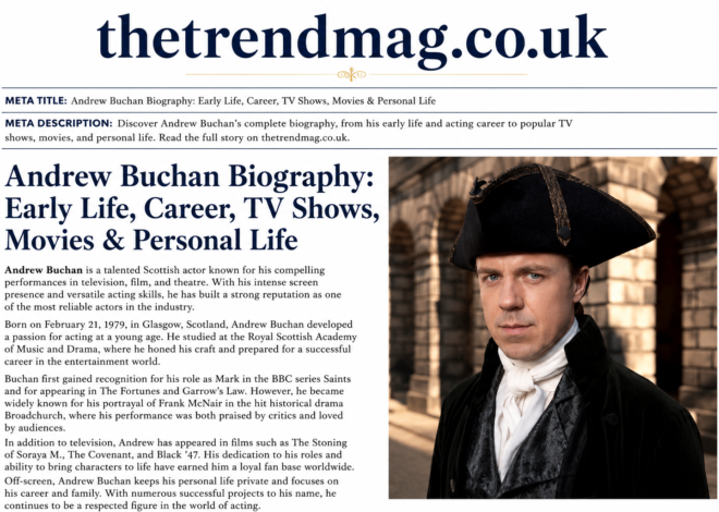 Andrew Buchan Net Worth, Career, TV Shows & Biography